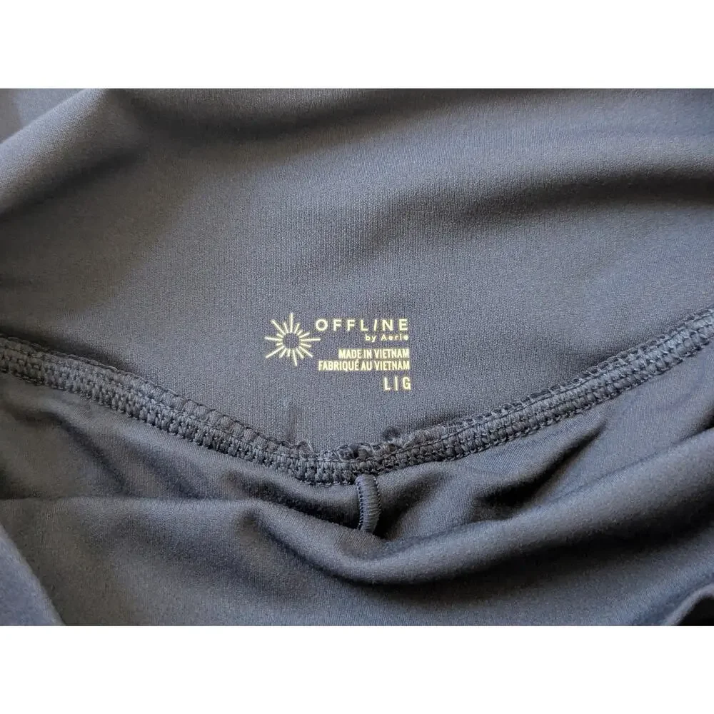 NWT Aerie OFFLINE Real Me Bubble Skort Royal Navy Blue Size L